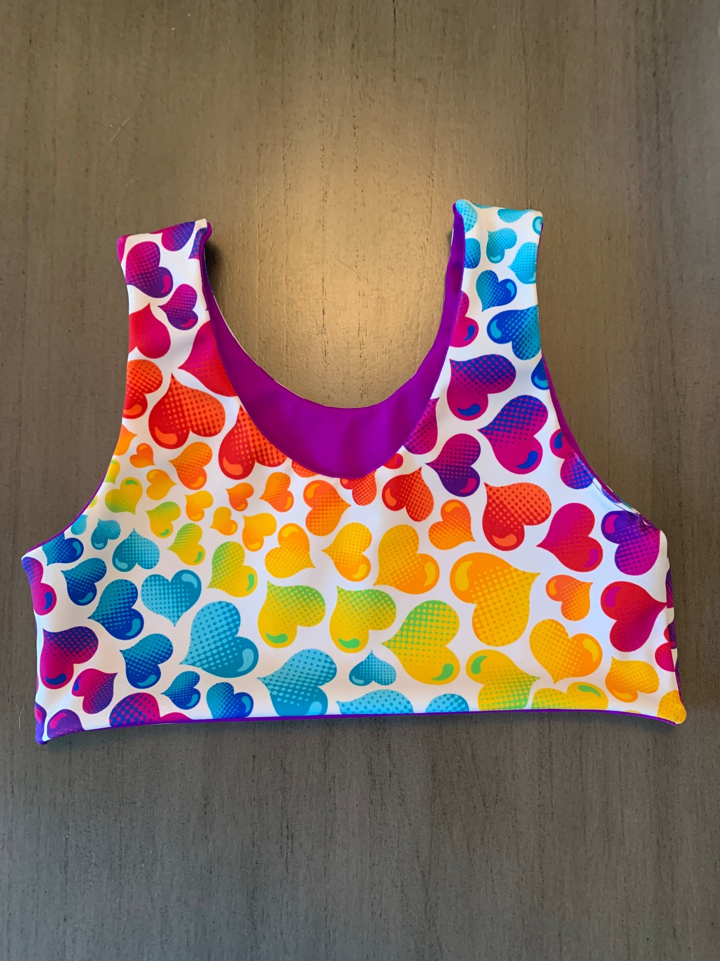 Girls Rash Guard Set (3 peice) - Colorful Hearts