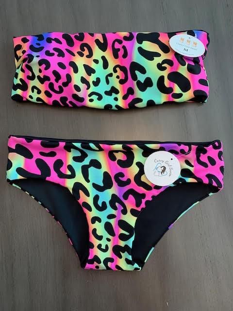 Groovy Cheetah Bandeau Bikini