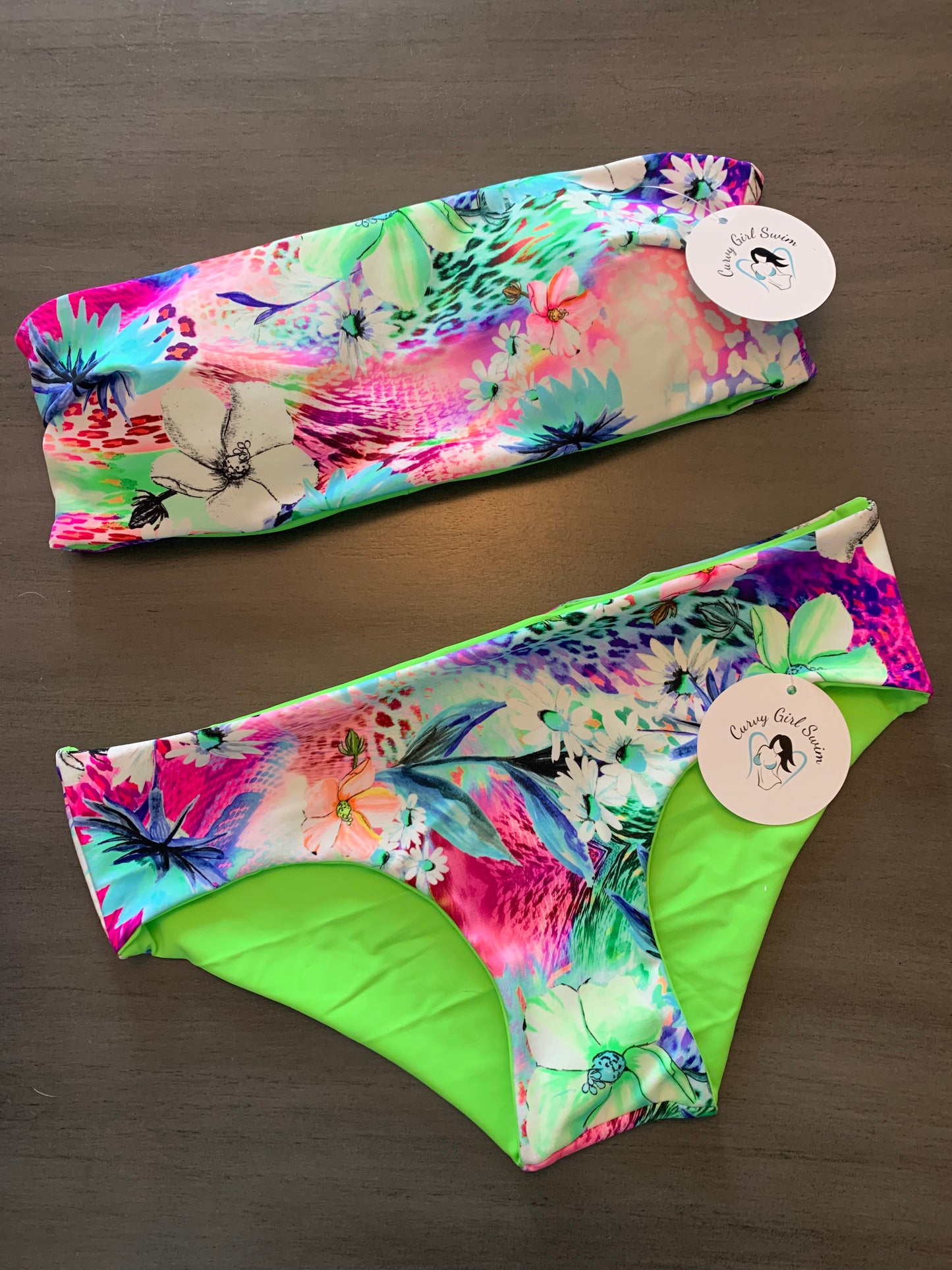 Tropical Safari Bandeau Bikini