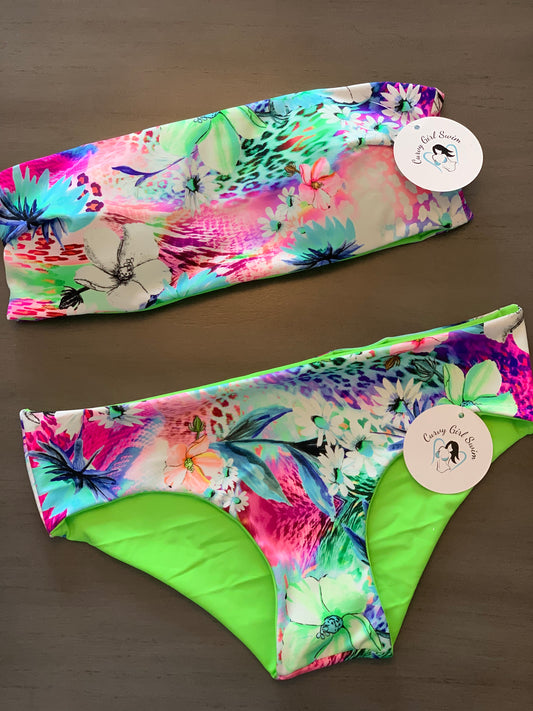 Tropical Safari Bandeau Bikini