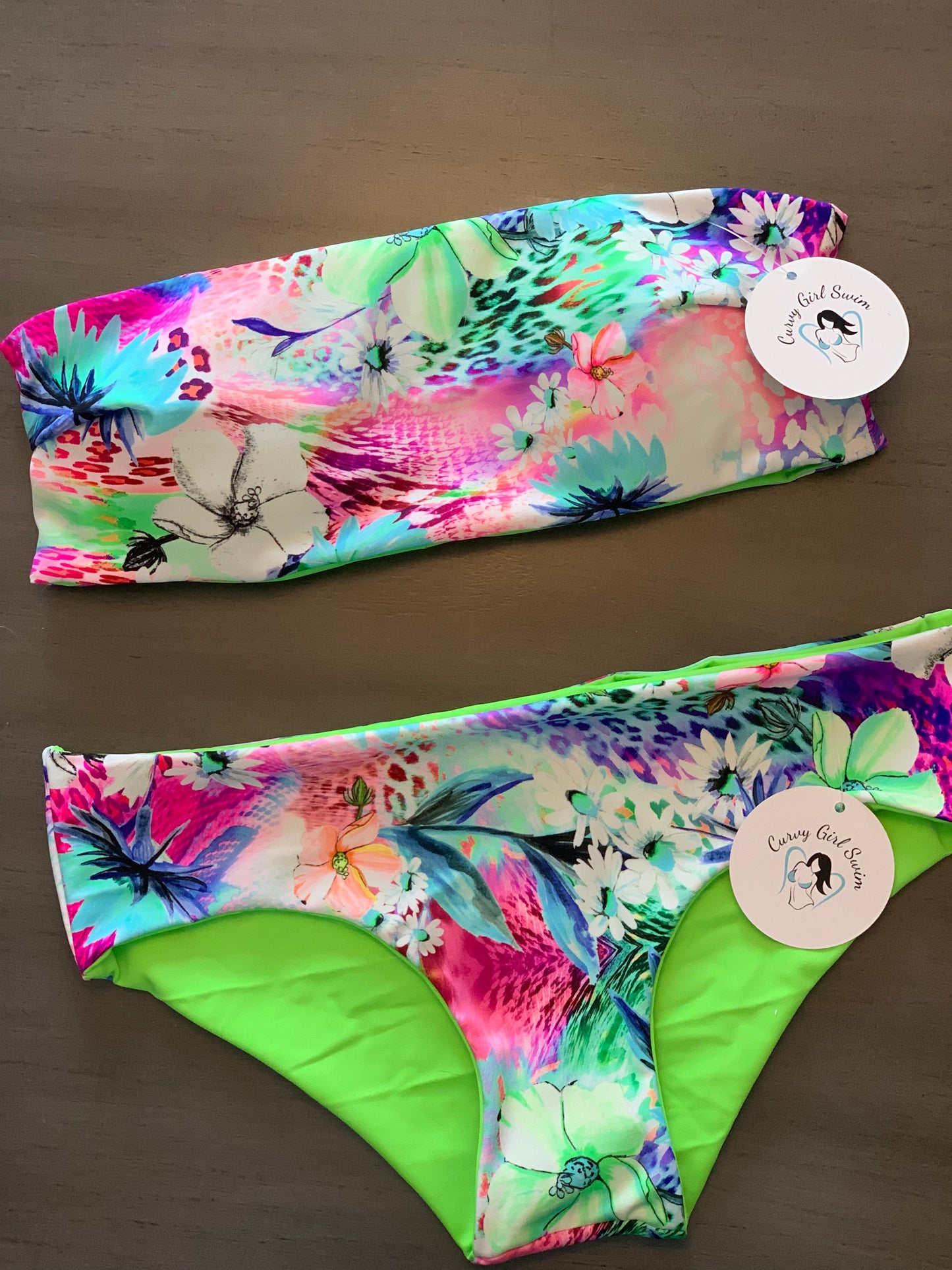 Tropical Safari Bandeau Bikini