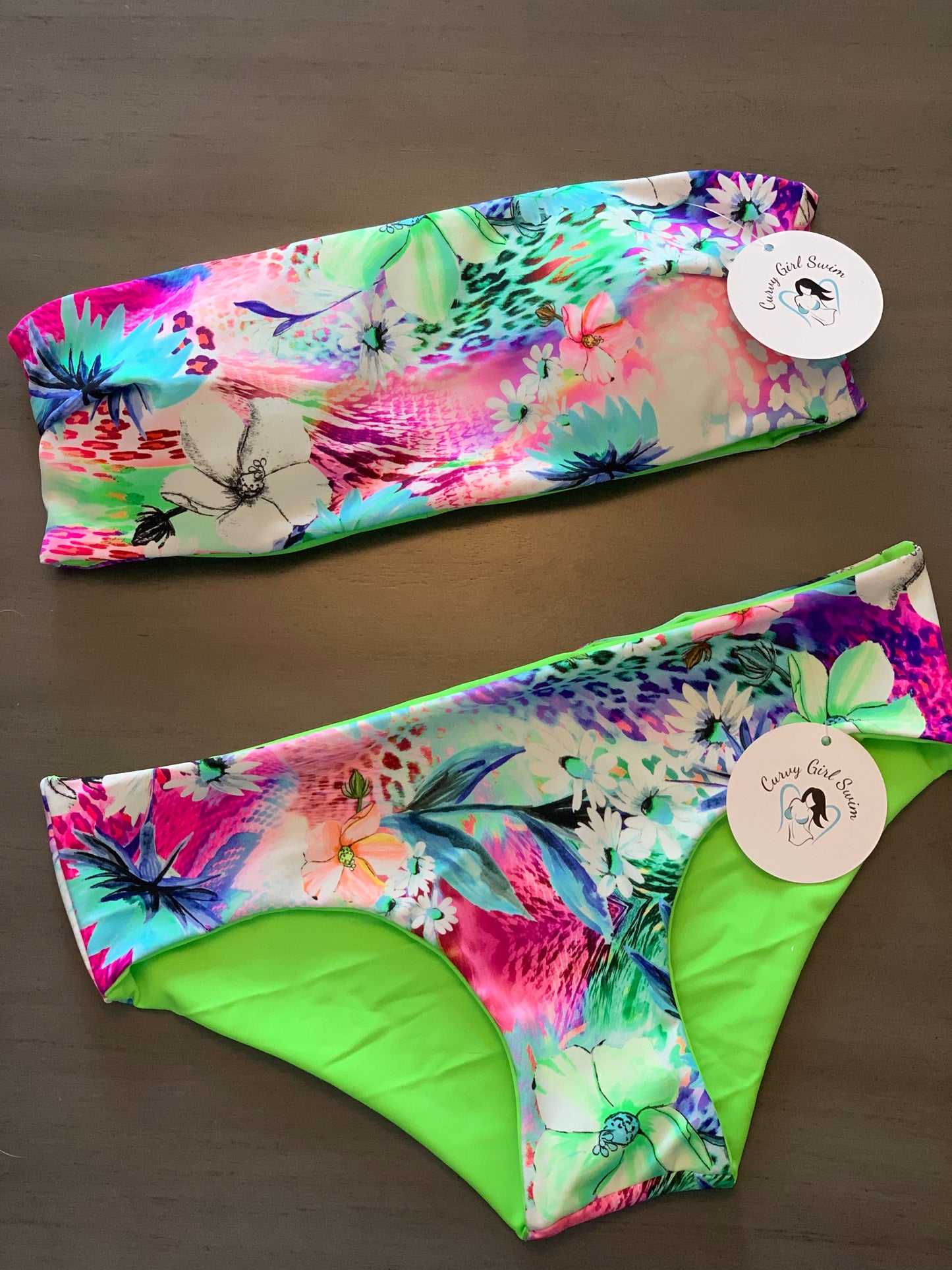 Tropical Safari Bandeau Bikini