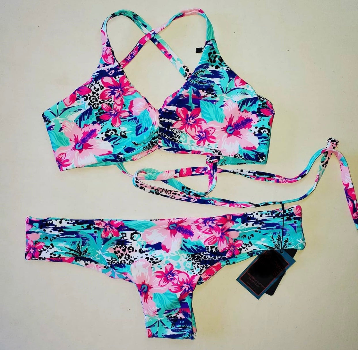 Tropical Leopard Triangle Bikini