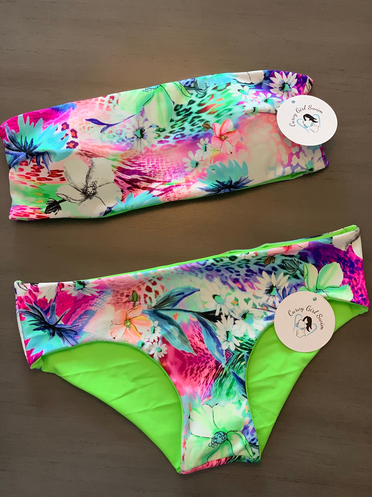 Tropical Safari Bandeau Bikini